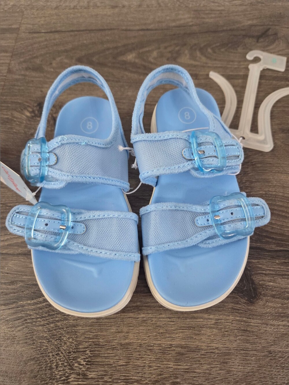 Cat & Jack Light Blue Double-Strap Kids Sandals Size 8 NWT